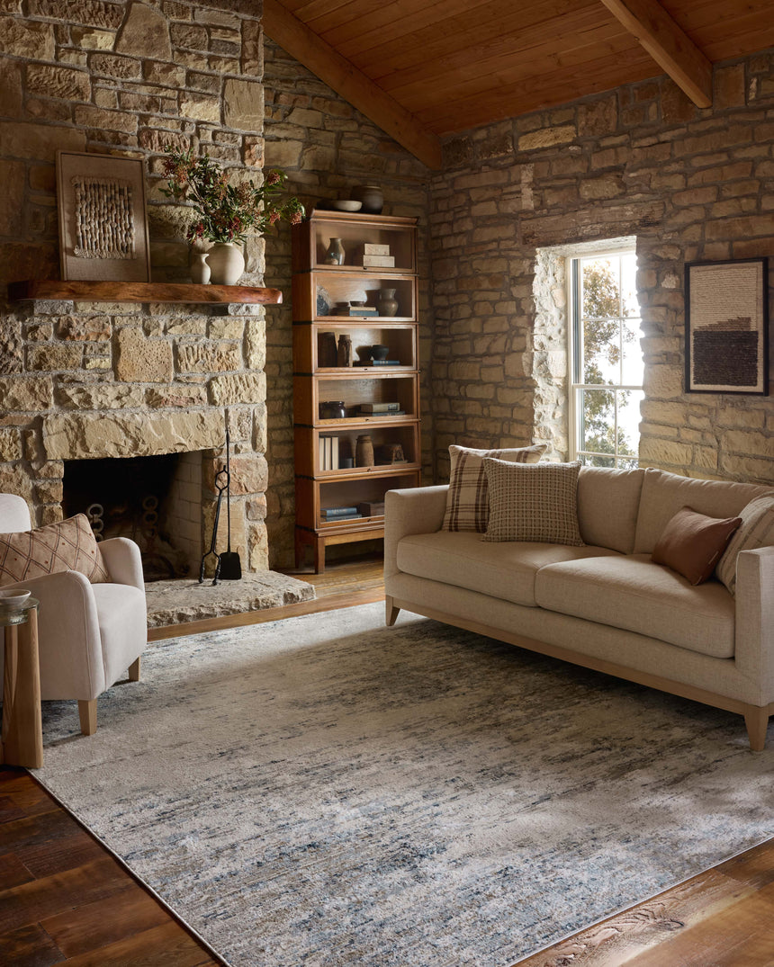 Townes Rug 04 | Ivory / Sky