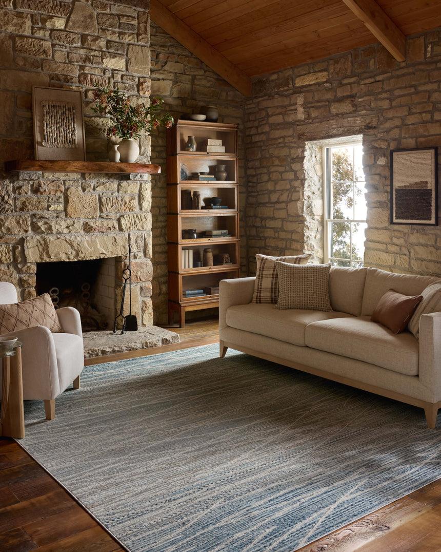 Townes Rug 07 | Natural / Sky