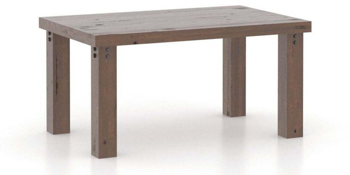 Canadel Loft Rectangular Dining Table 3860 in 19 Cognac Washed, three-quarter view