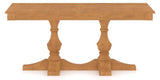 Canadel Rectangular Dining Table 3868 with TP Base in Honey Washed, side view