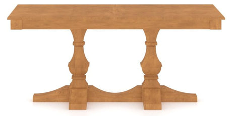 Canadel Rectangular Dining Table 3868 with TP Base in Honey Washed, side view