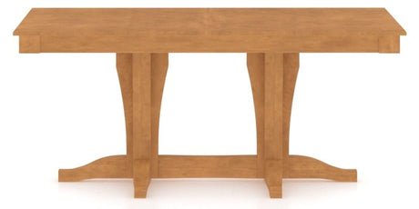 Canadel Rectangular Dining Table 3868 with XC Base in Honey Washed, side view