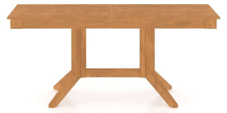 Canadel Rectangular Dining Table 3868 with XQ Base in Honey Washed, side view