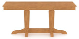 Canadel Rectangular Dining Table 3868 with YY Base in Honey Washed, side view