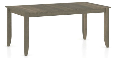 Canadel Rectangular Dining Table 3868 with EE Legs in 08 Shadow, three-quarter view