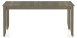 Canadel Rectangular Dining Table 3868 with EE Legs in 08 Shadow, side view