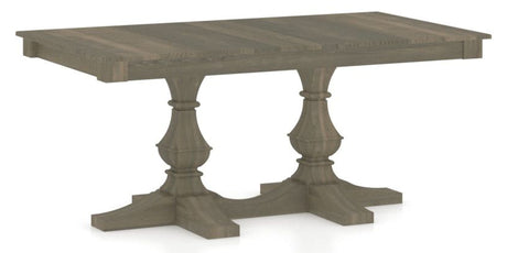 Canadel Rectangular Dining Table 3868 with TP Base in 08 Shadow, three-quarter view
