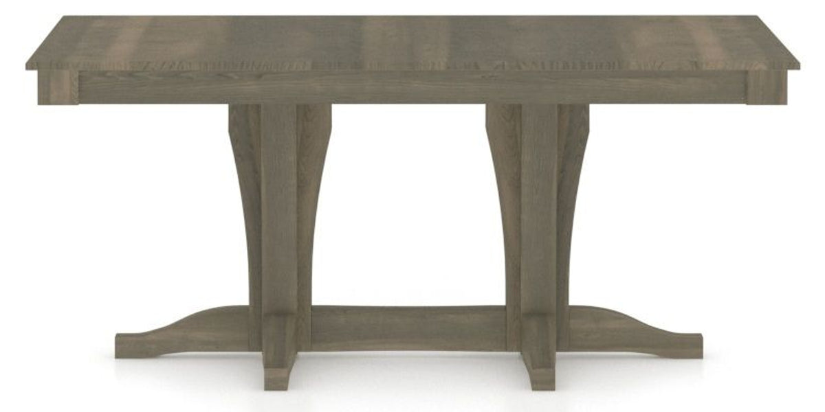 Canadel Rectangular Dining Table 3868 with XC Base in 08 Shadow, side view