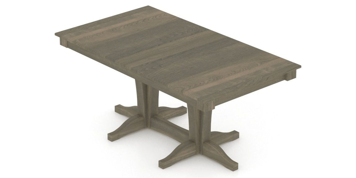 Canadel Rectangular Dining Table 3868 with XC Base in 08 Shadow, view from above