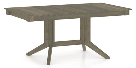 Canadel Rectangular Dining Table 3868 with XQ Base in 08 Shadow, three-quarter view