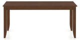 Canadel Rectangular Dining Table 3868 with EE Legs in 19 Cognac Washed, side view