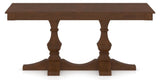 Canadel Rectangular Dining Table 3868 with TP Base in 19 Cognac Washed, side view