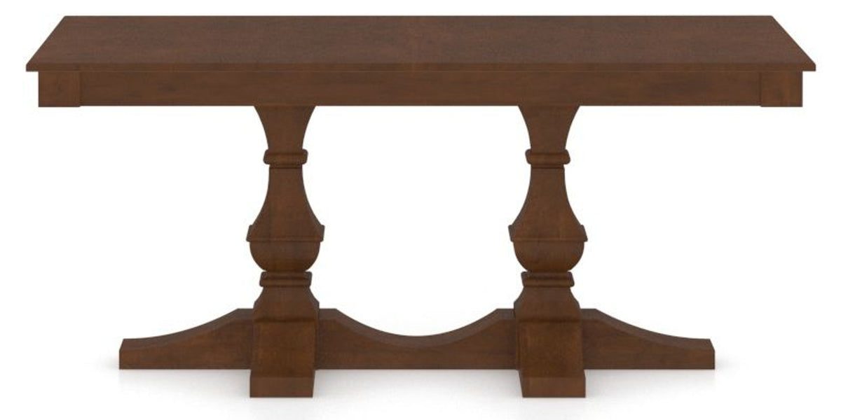 Canadel Rectangular Dining Table 3868 with TP Base in 19 Cognac Washed, side view