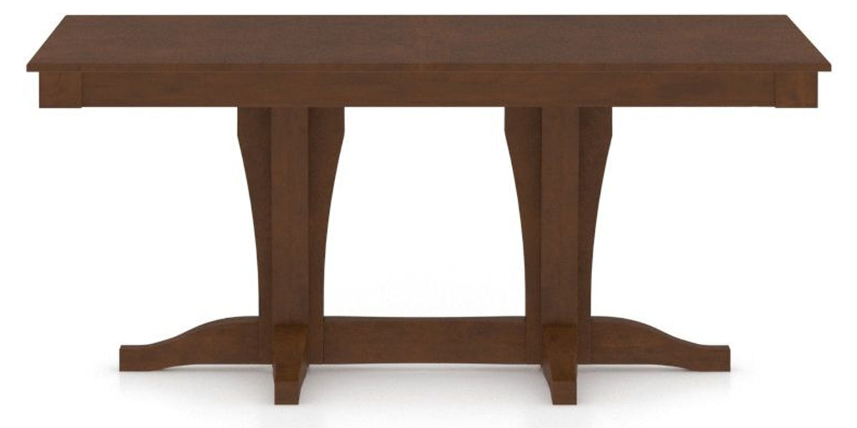 Canadel Rectangular Dining Table 3868 with XC Base in 19 Cognac Washed, side view