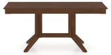 Canadel Rectangular Dining Table 3868 with XQ Base in 19 Cognac Washed, side view