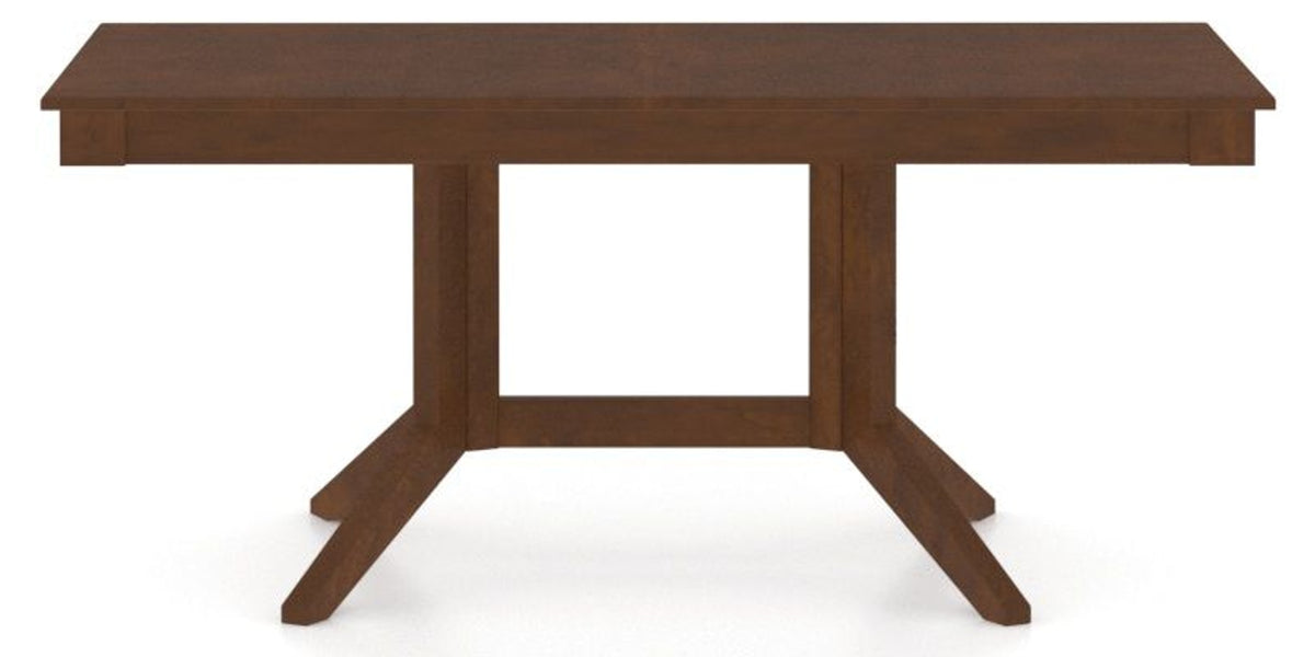Canadel Rectangular Dining Table 3868 with XQ Base in 19 Cognac Washed, side view