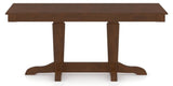 Canadel Rectangular Dining Table 3868 with YY Base in 19 Cognac Washed, side view
