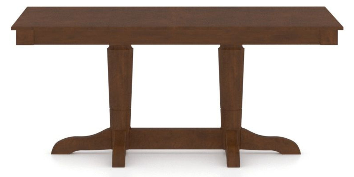 Canadel Rectangular Dining Table 3868 with YY Base in 19 Cognac Washed, side view