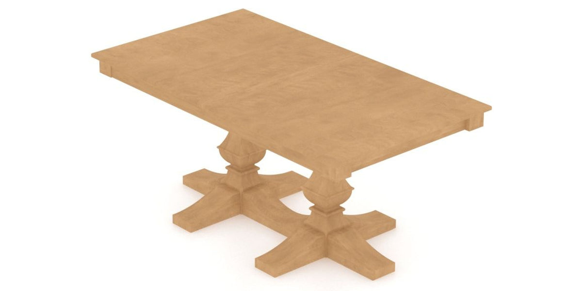 Canadel Rectangular Dining Table 3868 with TP Base in 20 Caramel Washed, view from above