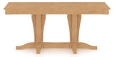 Canadel Rectangular Dining Table 3868 with XC Base in 20 Caramel Washed, side view