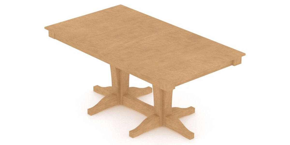 Canadel Rectangular Dining Table 3868 with XC Base in 20 Caramel Washed, view from above