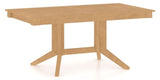 Canadel Rectangular Dining Table 3868 with XQ Base in 20 Caramel Washed, three-quarter view