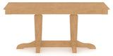 Canadel Rectangular Dining Table 3868 with YY Base in 20 Caramel Washed, side view
