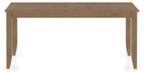 Canadel Rectangular Dining Table 3868 with EE Legs in 25 Pecan Washed, side view