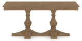 Canadel Rectangular Dining Table 3868 with TP Base in 25 Pecan Washed, side view