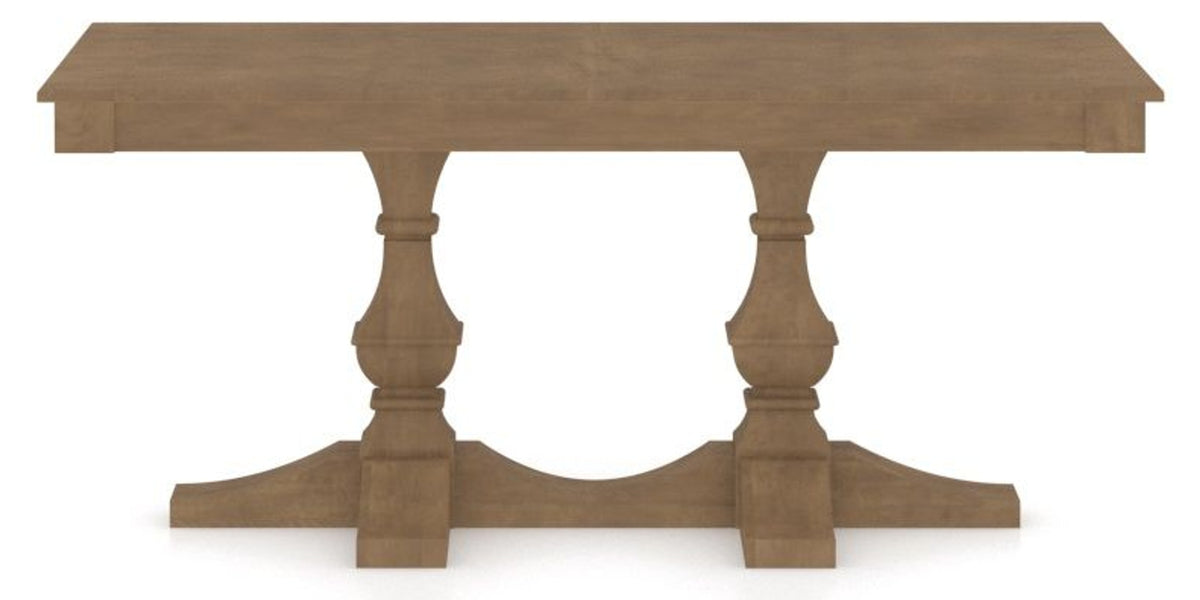 Canadel Rectangular Dining Table 3868 with TP Base in 25 Pecan Washed, side view
