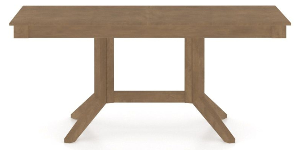 Canadel Rectangular Dining Table 3868 with XQ Base in 25 Pecan Washed, side view