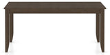 Canadel Rectangular Dining Table 3868 with EE Legs in 29 Hazelnut Washed, side view
