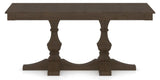 Canadel Rectangular Dining Table 3868 with TP Base in 29 Hazelnut Washed, side view