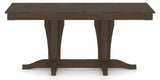Canadel Rectangular Dining Table 3868 with XC Base in 29 Hazelnut Washed, side view