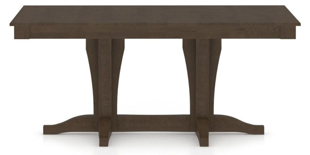 Canadel Rectangular Dining Table 3868 with XC Base in 29 Hazelnut Washed, side view