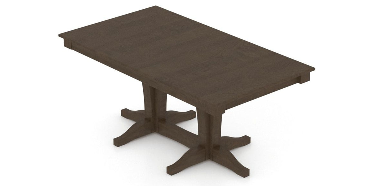 Canadel Rectangular Dining Table 3868 with XC Base in 29 Hazelnut Washed, view from above