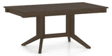 Canadel Rectangular Dining Table 3868 with XQ Base in 29 Hazelnut Washed, three-quarter view