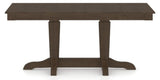 Canadel Rectangular Dining Table 3868 with YY Base in 29 Hazelnut Washed, side view