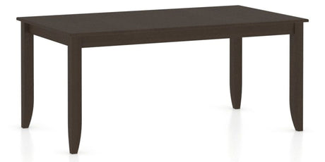 Canadel Rectangular Dining Table 3868 with EE Legs in 59 Davy's Grey, three-quarter view