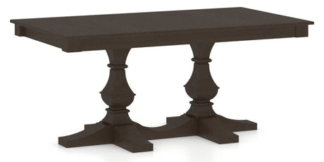 Canadel Rectangular Dining Table 3868 with TP Base in 59 Davy's Grey, three-quarter view
