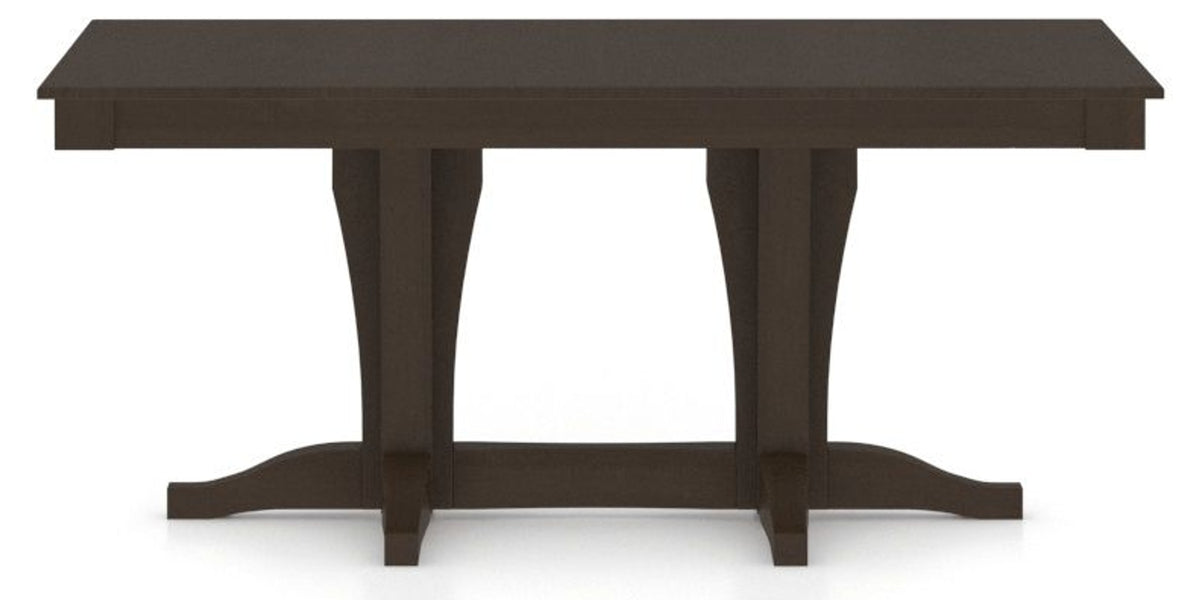 Canadel Rectangular Dining Table 3868 with XC Base in 59 Davy's Grey, side view