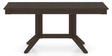 Canadel Rectangular Dining Table 3868 with XQ Base in 59 Davy's Grey, side view