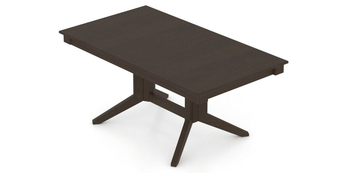 Canadel Rectangular Dining Table 3868 with XQ Base in 59 Davy's Grey, view from above