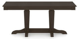 Canadel Rectangular Dining Table 3868 with YY Base in 59 Davy's Grey, side view