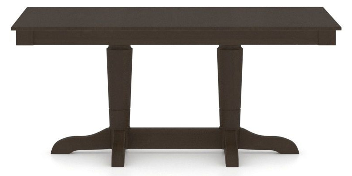 Canadel Rectangular Dining Table 3868 with YY Base in 59 Davy's Grey, side view