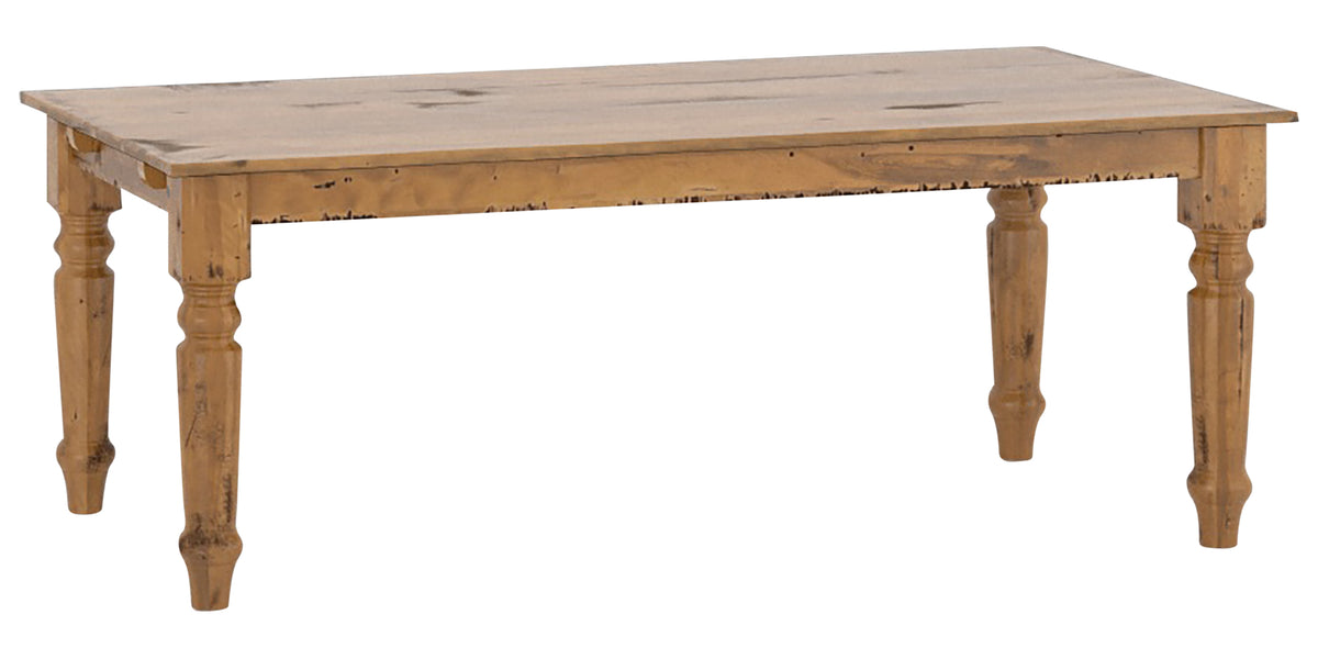 Canadel Champlain Turned Dining Table in Honey Washed, three-quarter view