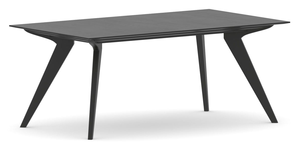 Canadel Downtown Rectangular Dining Table 4072 in Peppercorn Washed, three-quarter view