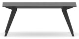 Canadel Downtown Rectangular Dining Table 4072 in Peppercorn Washed, side view