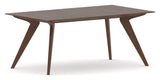 Canadel Downtown Rectangular Dining Table 4072 in 19 Cognac Washed, three-quarter view