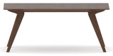 Canadel Downtown Rectangular Dining Table 4072 in 19 Cognac Washed, side view
